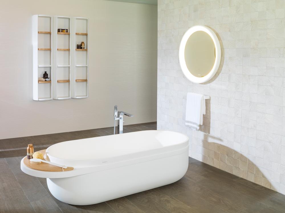 ARO FS BATH 195*80 ванна белая КРИОН с дерев.полкой