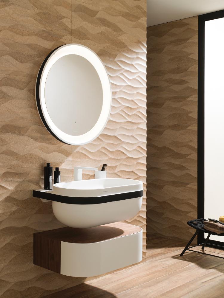 ARO ILLU MIRROR зеркало с подсвтекой + черная кайма. круглое 