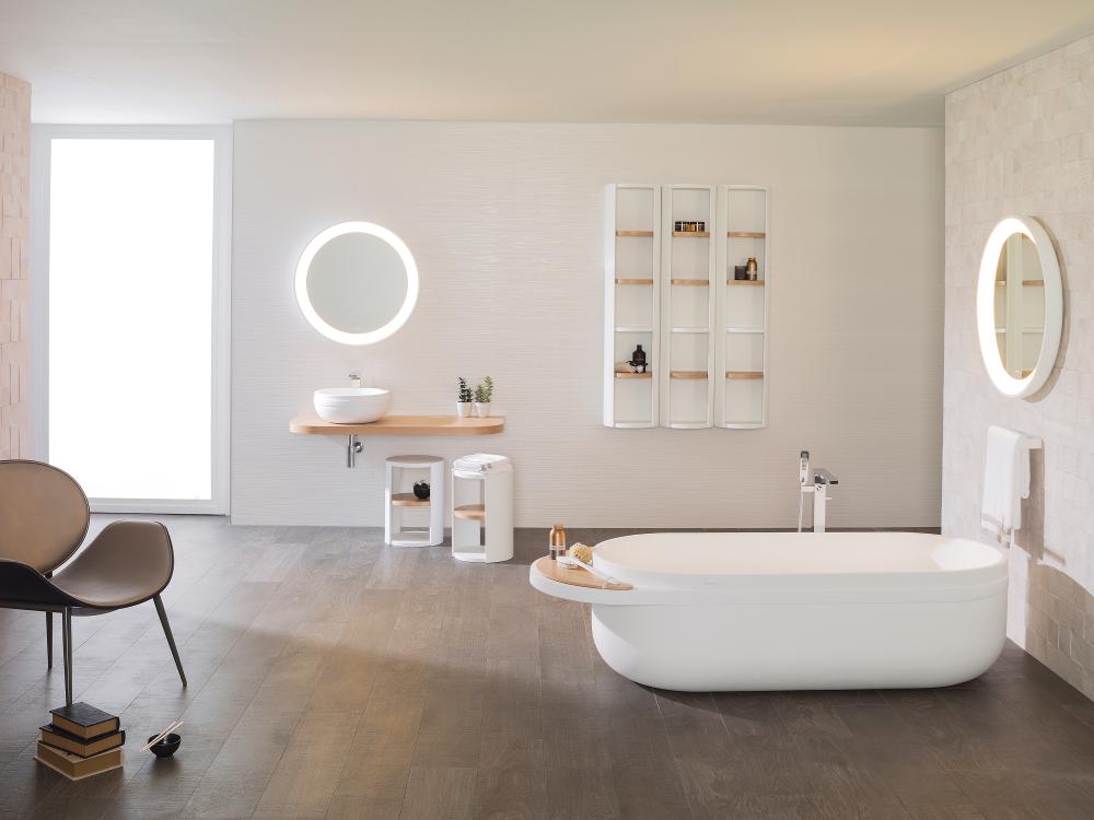ARO FS BATH 195*80 ванна белая КРИОН с дерев.полкой