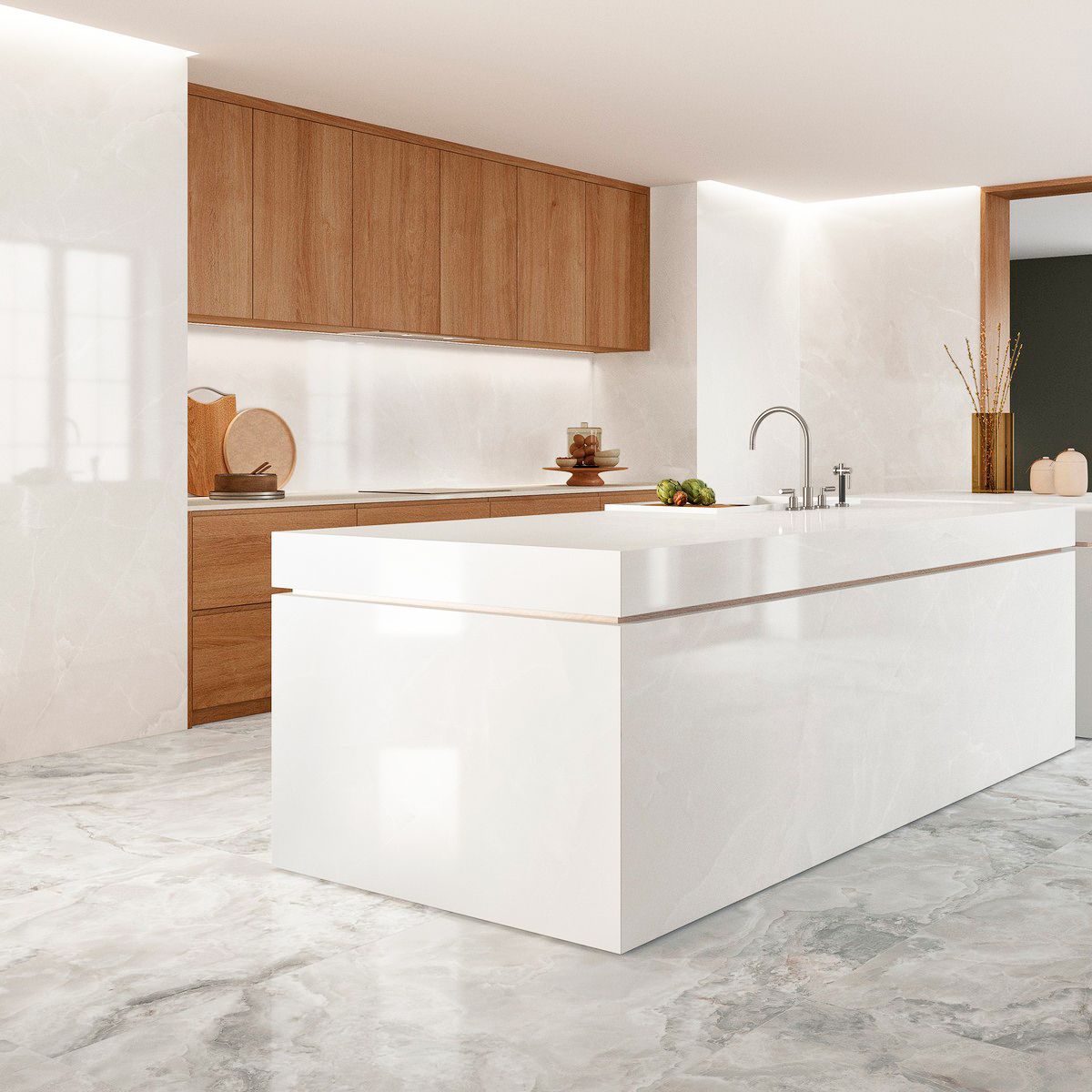 Xlim Scarlet Soft White Polished керамогранит 120x280см 6mm
