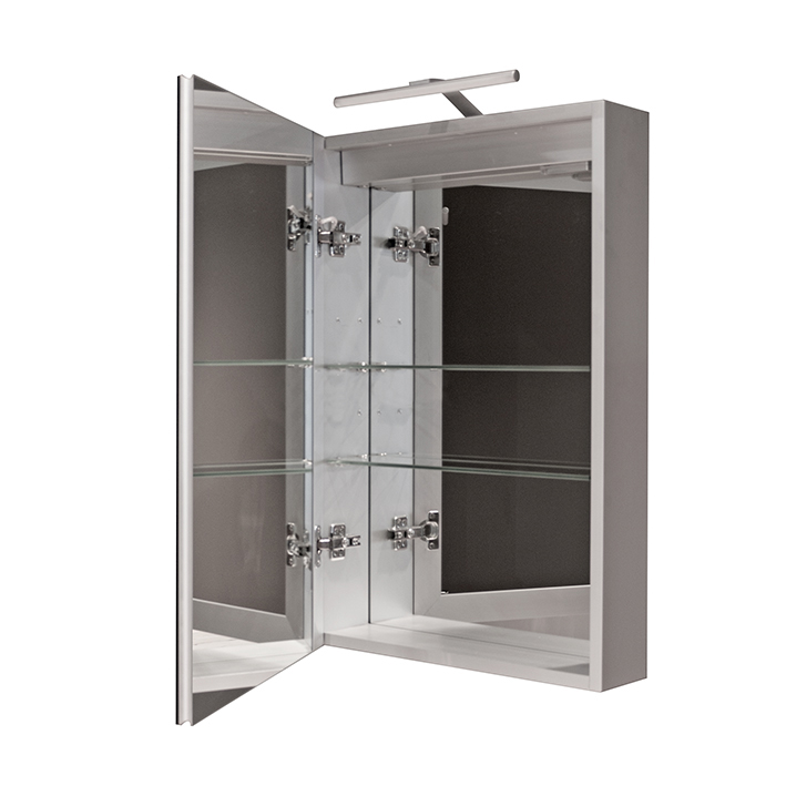 SMART CABINETS шкаф подвесной с одной дверцей и двойным зеркалом с подсветкой 500Х750Х135