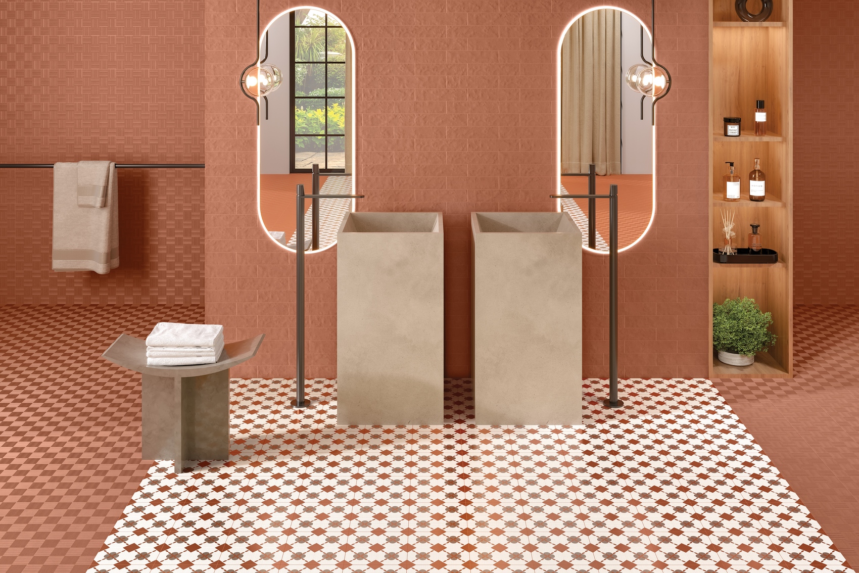 Monotone Peach Decor Matt керамогранит 20х20