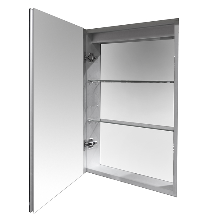 SMART CABINETS шкаф подвесной с одной дверцей и двойным зеркалом с подсветкой 489Х762Х100