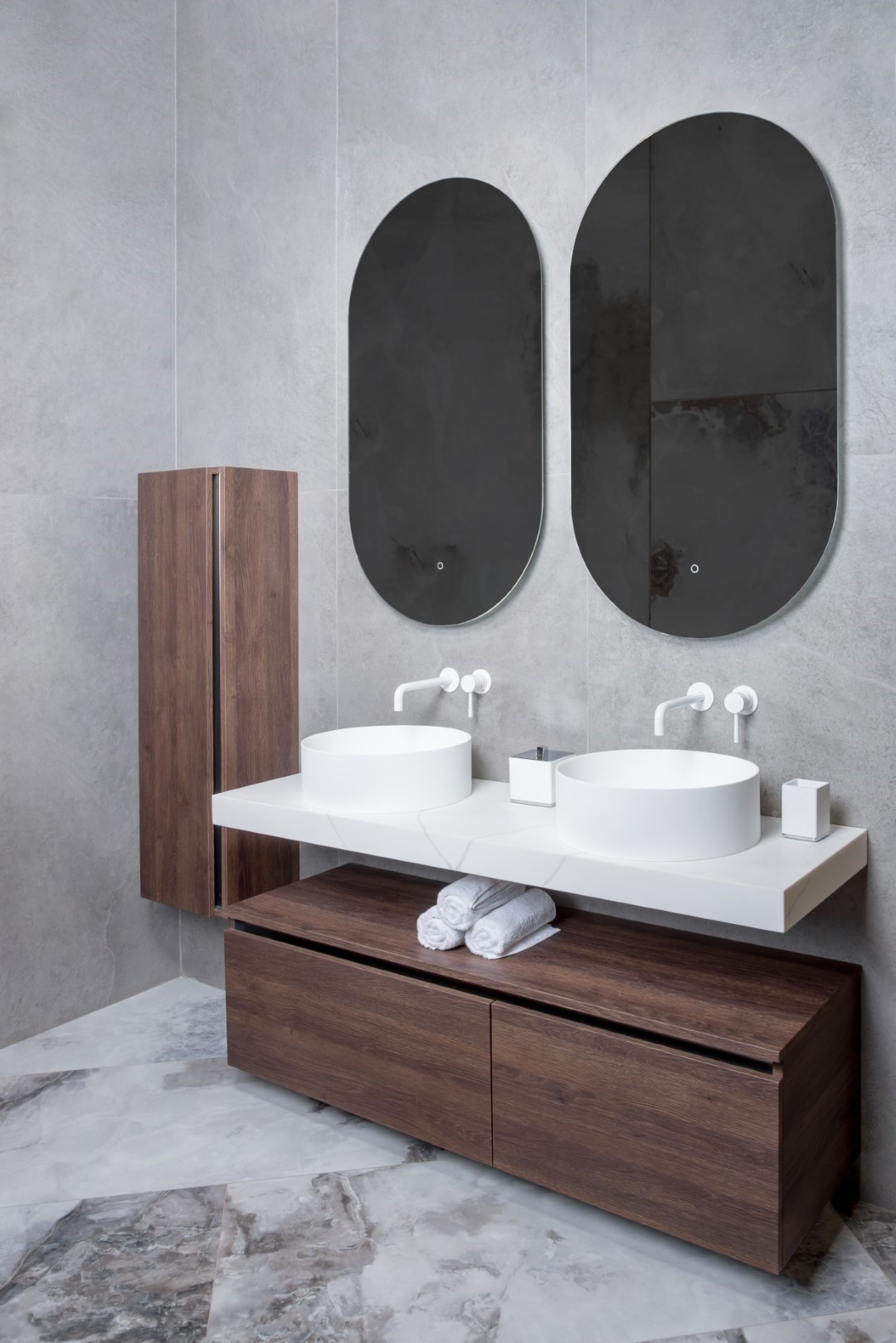 Раковина BOHEME LV204 Corian Matt White 40*13см