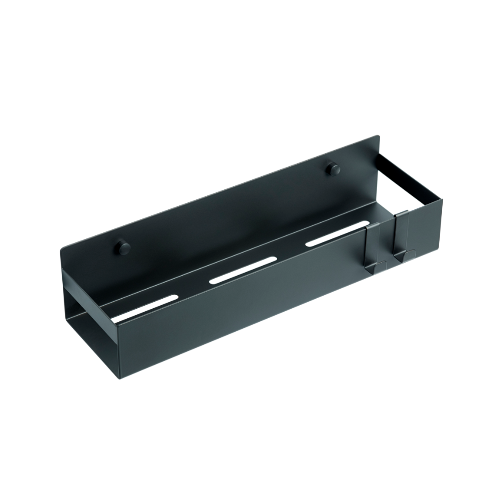 Полка подвесная + 2 крючка BOHEME (BLACK) 35см