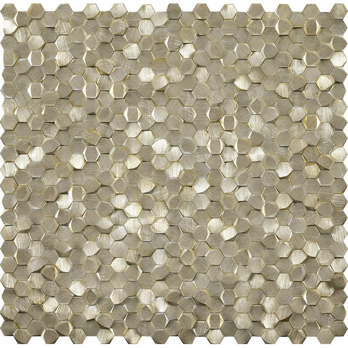 GRAVITY ALUMINIUM 3D HEXAGON GOLD мозаика 30,7X30,1X0,6