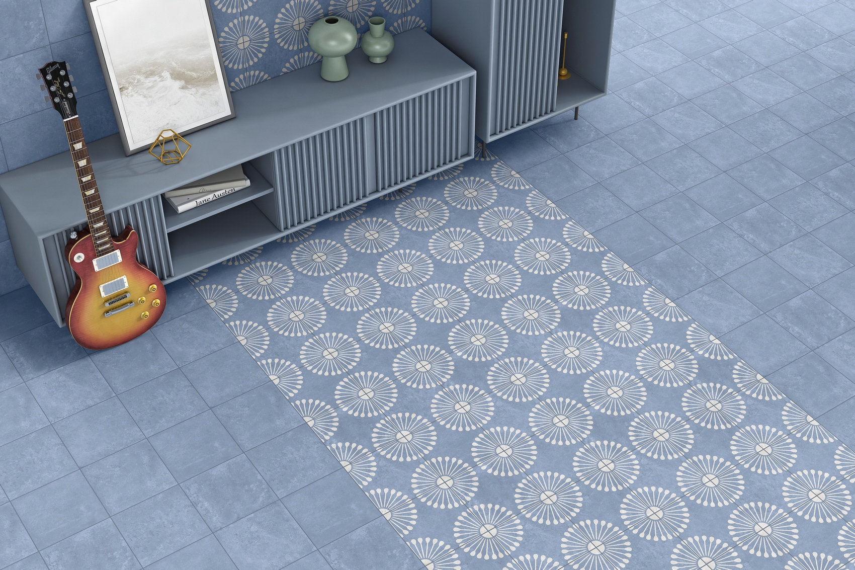 Palmas Blue Decor 1 керамогранит 20х20