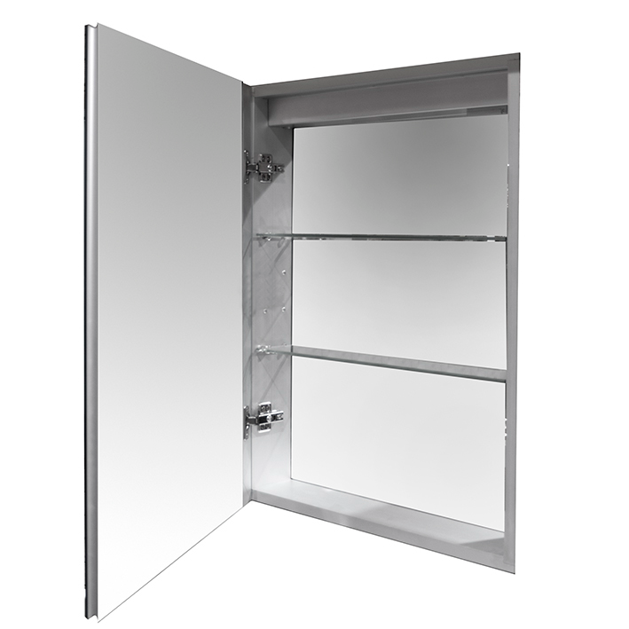 SMART CABINETS шкаф встраиваемый с одной дверцей и двойным зеркалом с подсветкой 591Х762Х100