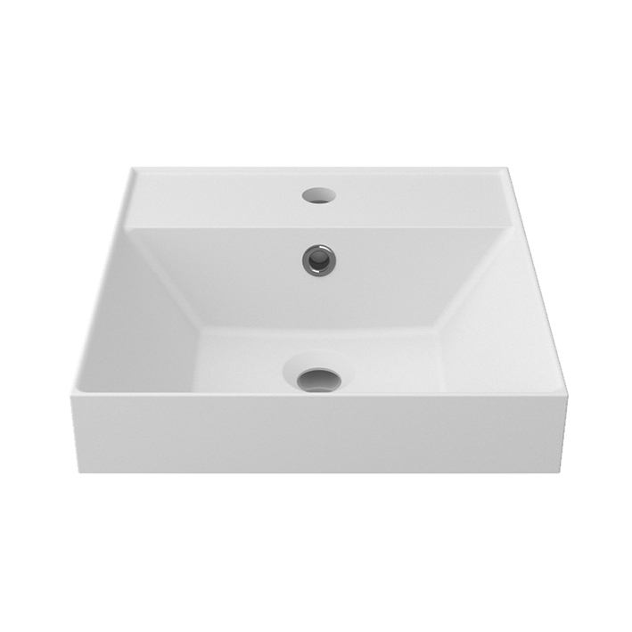 LAVABO ONE раковина 1CEN BL. MT C/GR C/REB 40X40 