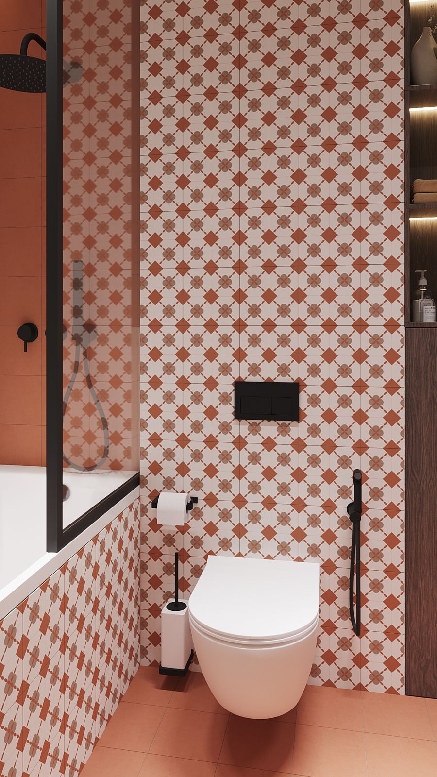 Monotone Peach Decor Matt керамогранит 20х20