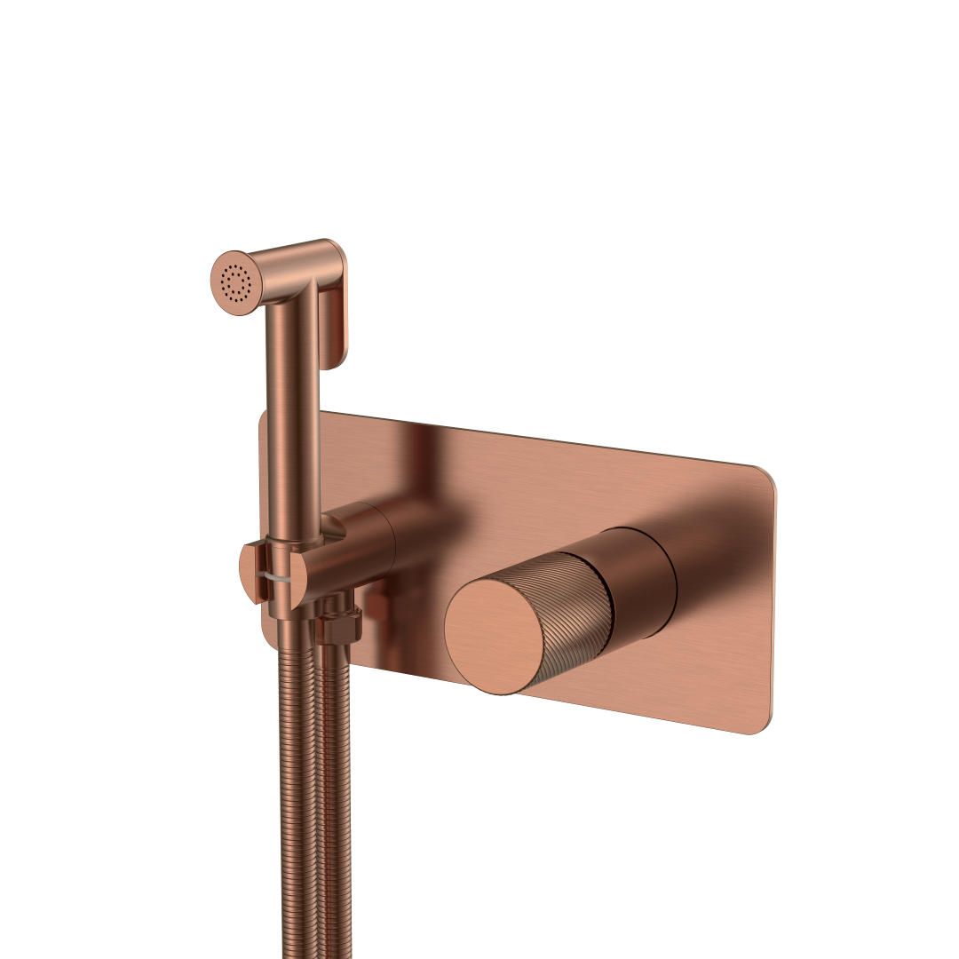 Смеситель гигиенический STICK COPPER BRUSHED ручка SPIRALE