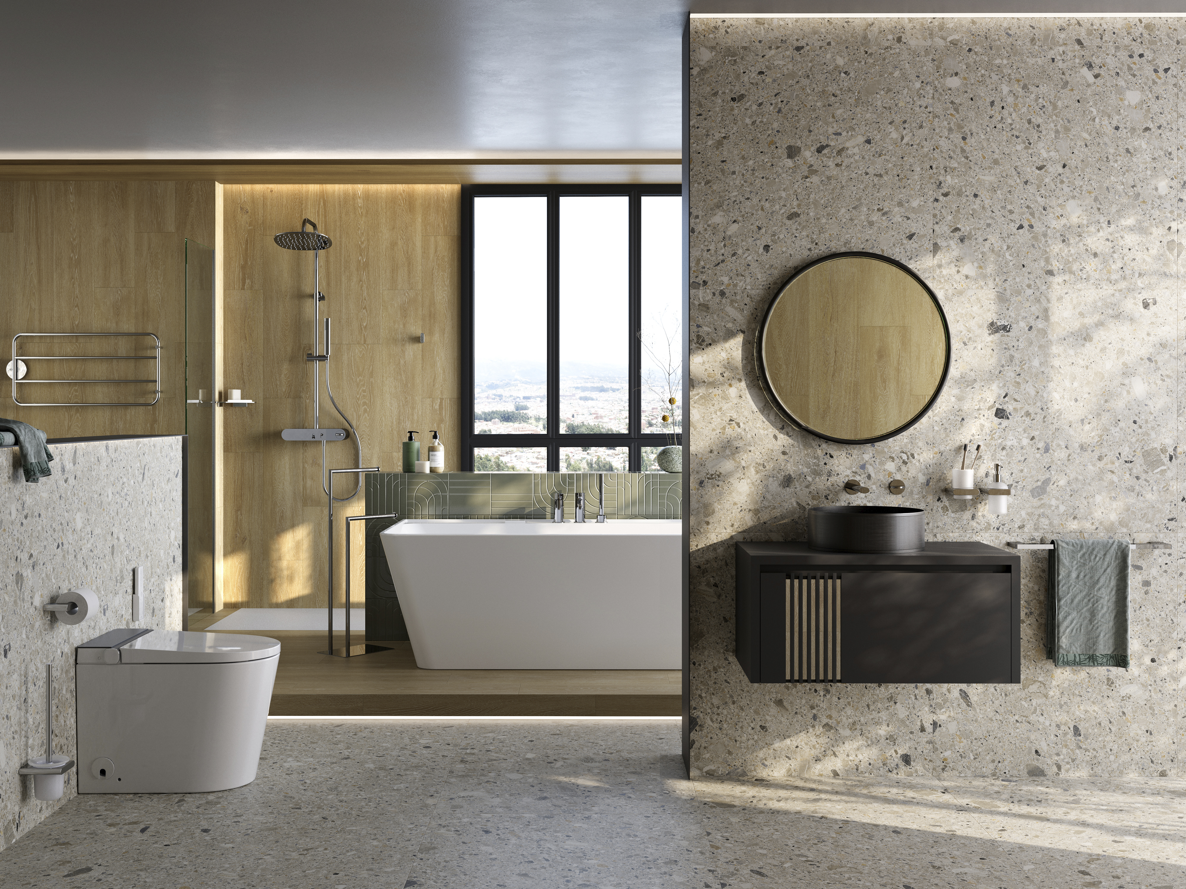 I-COMFORT LINE Унитаз напольный с электр. крышкой i-Comfort, смыв импульсный TORNADO