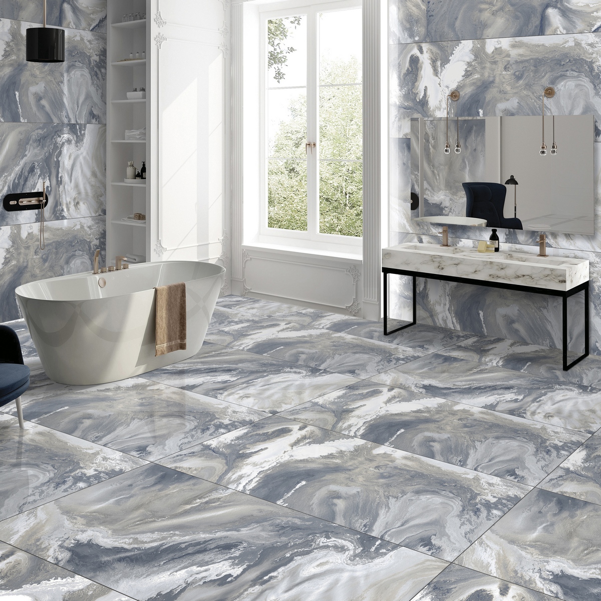 Arabesque Grigio Polished керамогранит 60 x 120 см