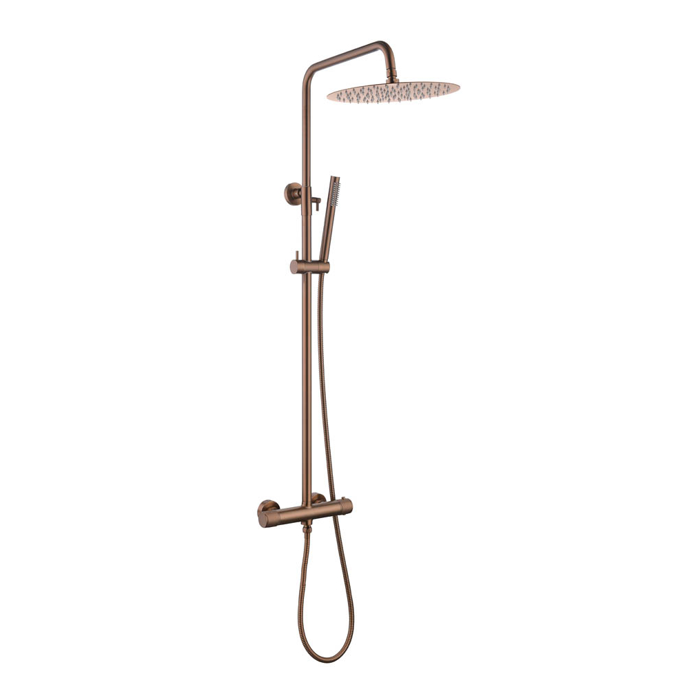Стойка для душа с термостатом UNO BRUSHED BRONZE без излива