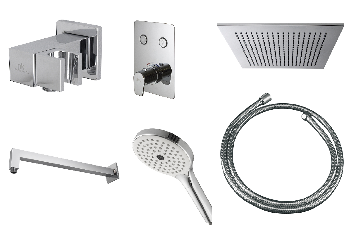 Комплект TOUCH&FEEL SQUARE CHROME THERMOSTATIC (90332+90329+243881+38631+180987+137893)
