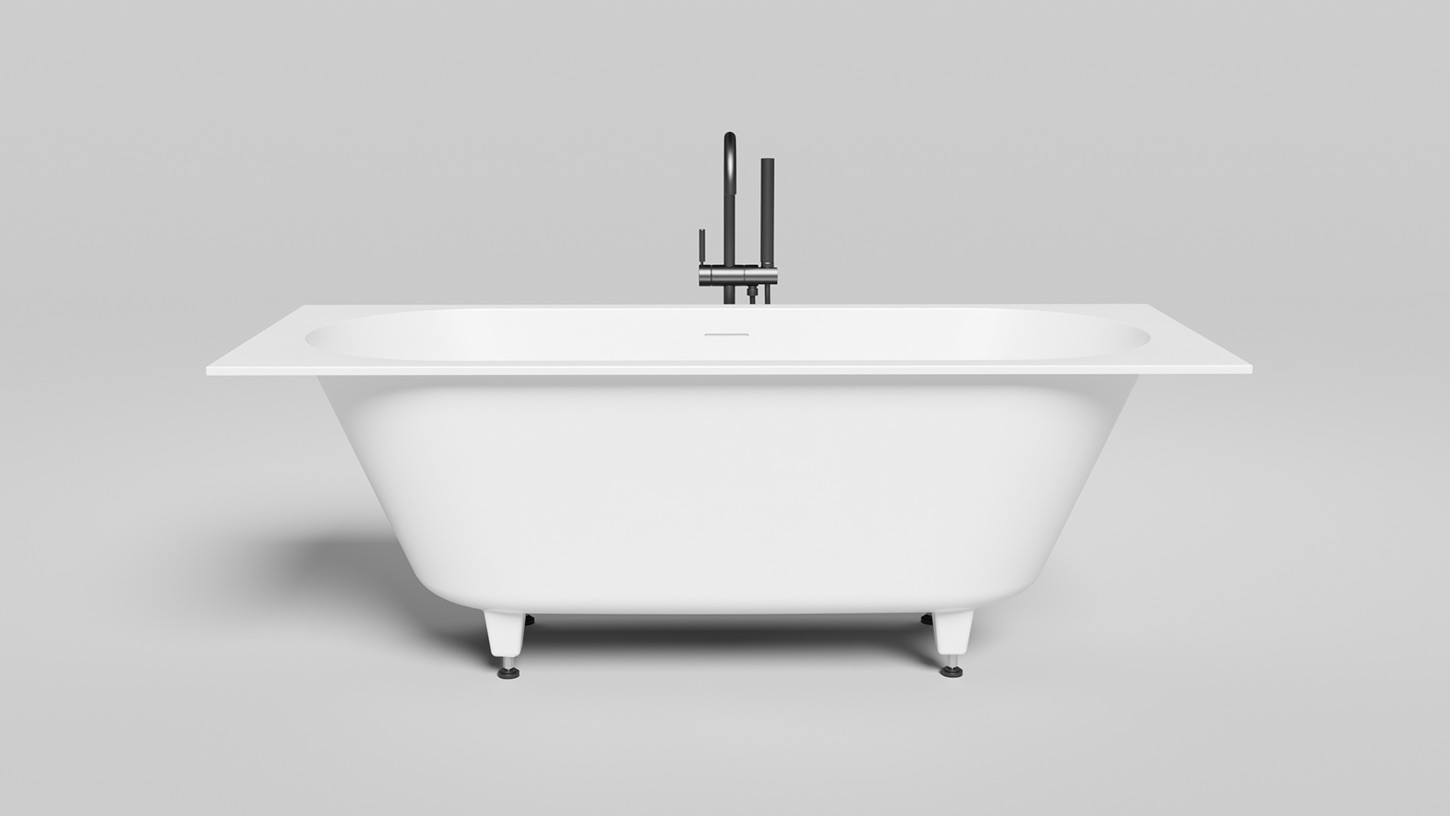 Встраиваемая ванна 170x70 S-Sense ORNELLA AXIS KIT белая глянцевая