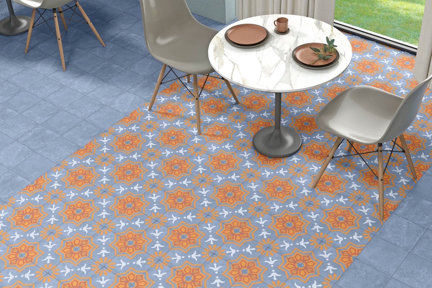 Palmas Blue Decor 2 керамогранит 20х20