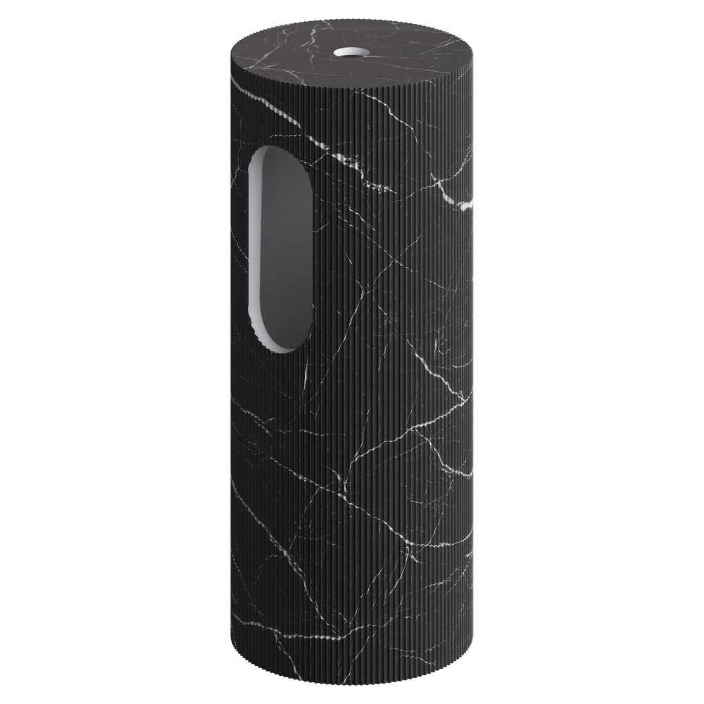 Пьедестал для раковины рифленый Corian 300*720 Nero Marquina