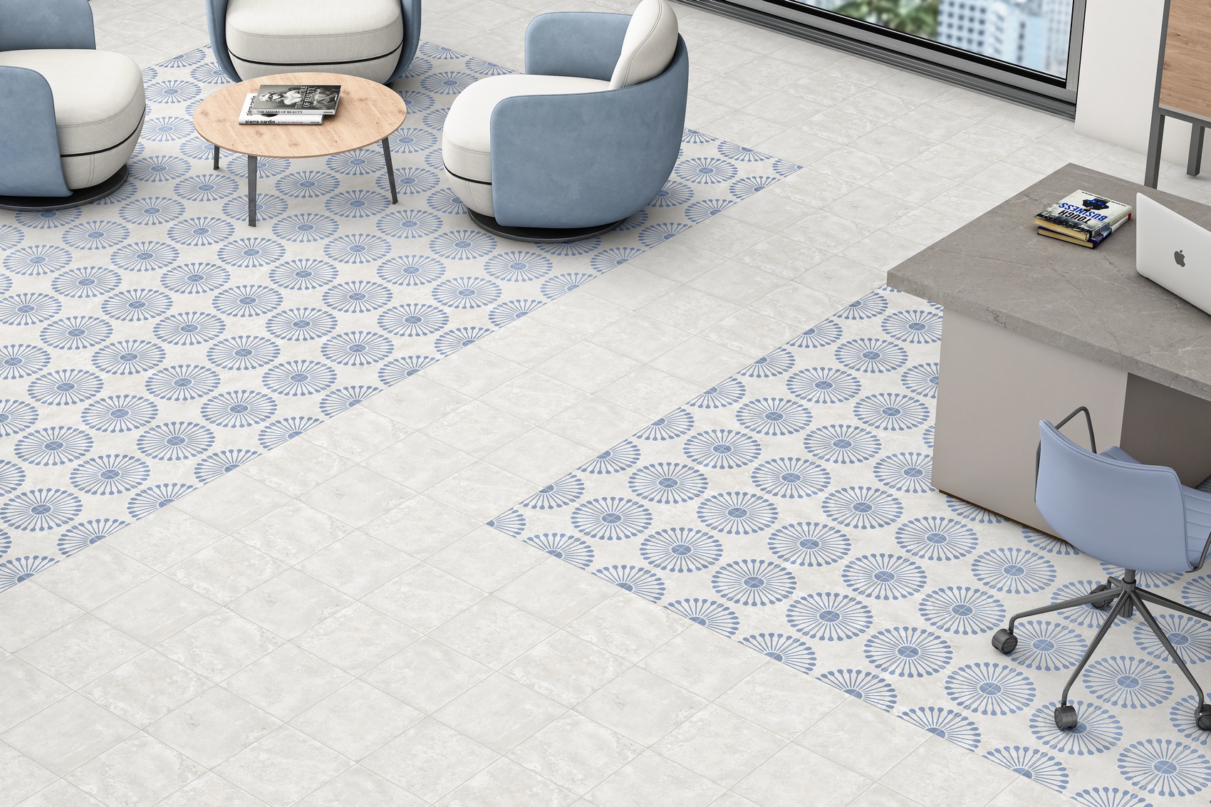 Palmas White Decor 1 керамогранит 20х20