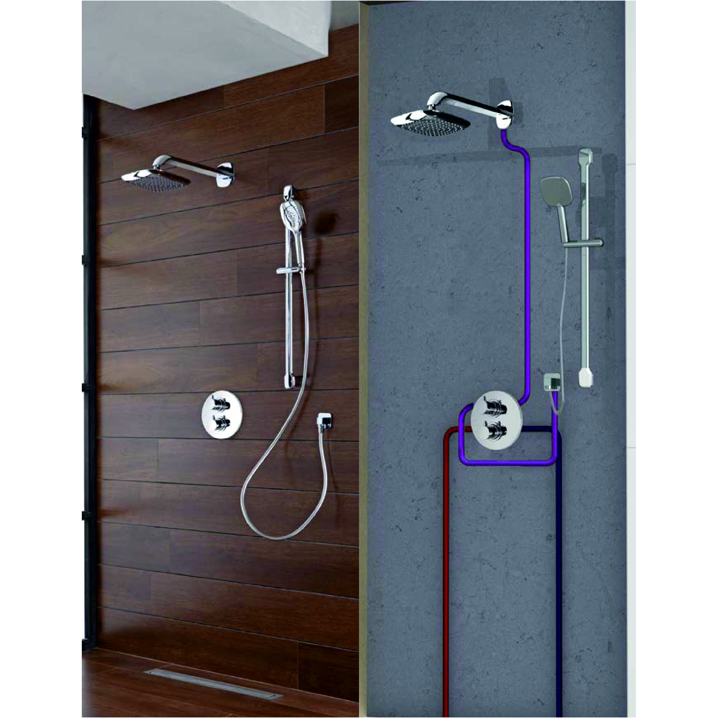 PACK URBAN SHOWER COMPOSITION комплект душа с термостатом