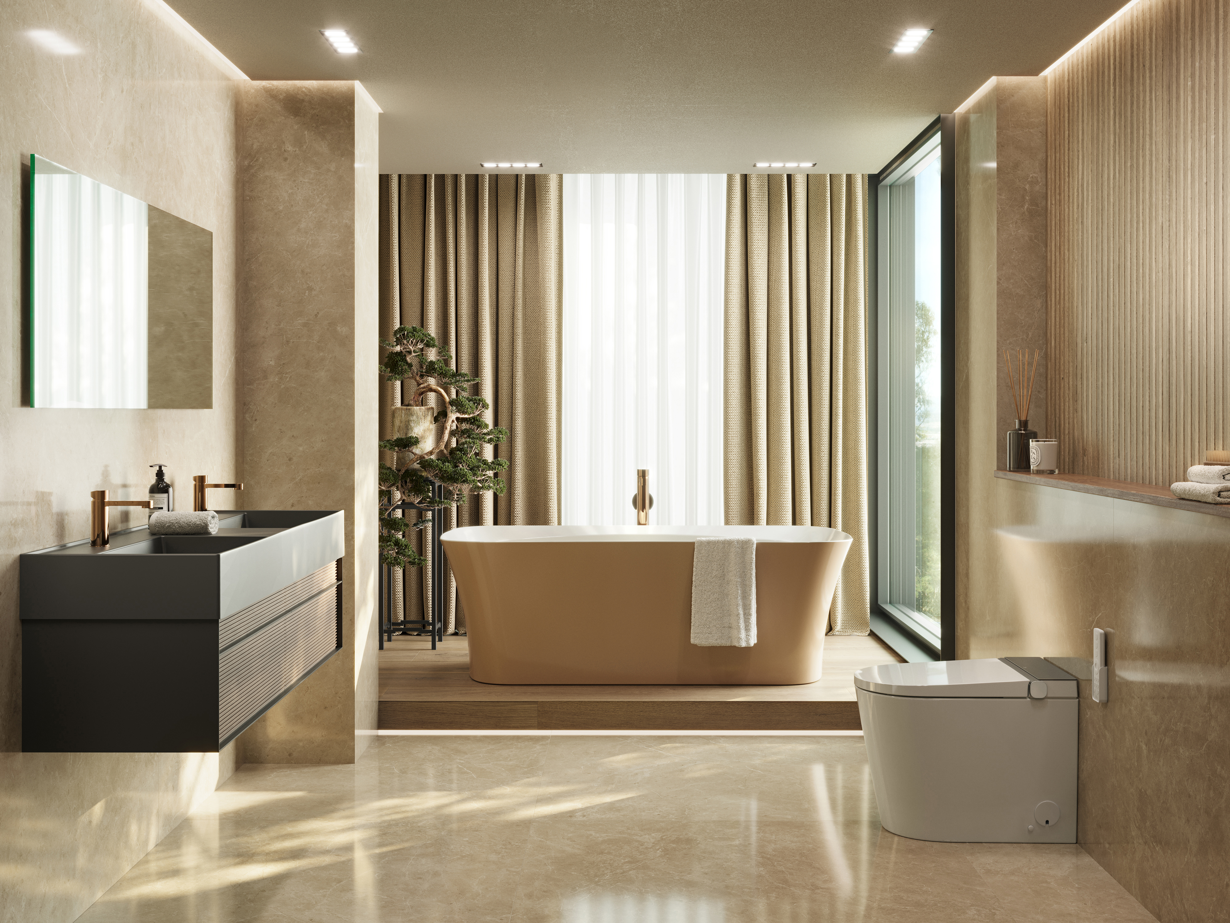 I-COMFORT LINE Унитаз напольный с электр. крышкой i-Comfort, смыв импульсный TORNADO