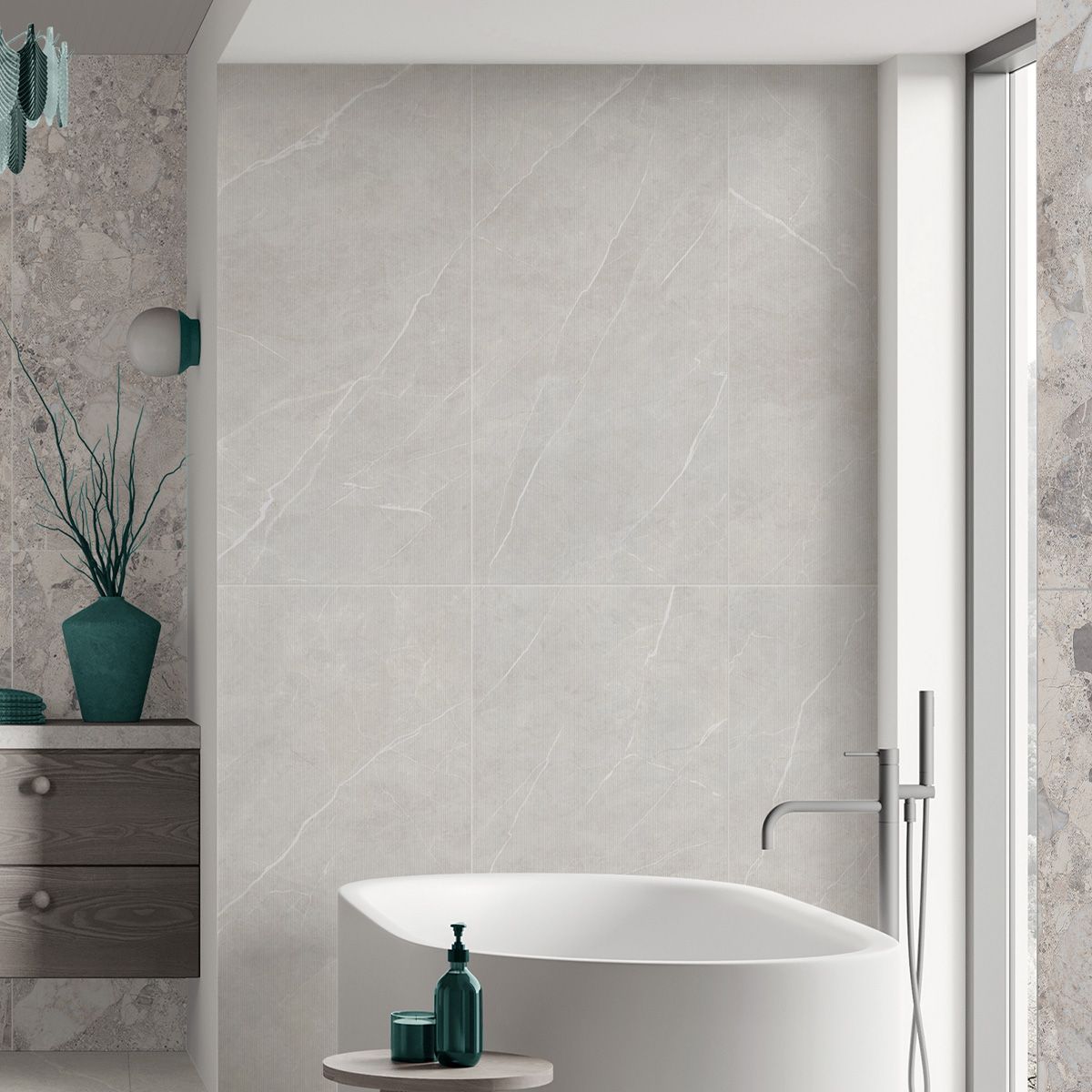 Via Emilia Мрамор Decoro Millerighe Amani Perla керамогранит 60x120
