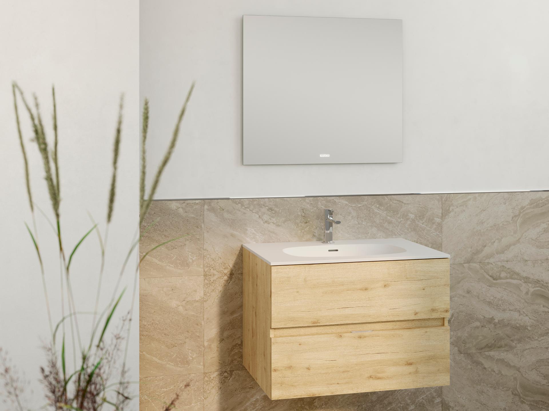 ENC SMART CEN BL. KRION C/GR столешница со встроенной раковиной 80X50