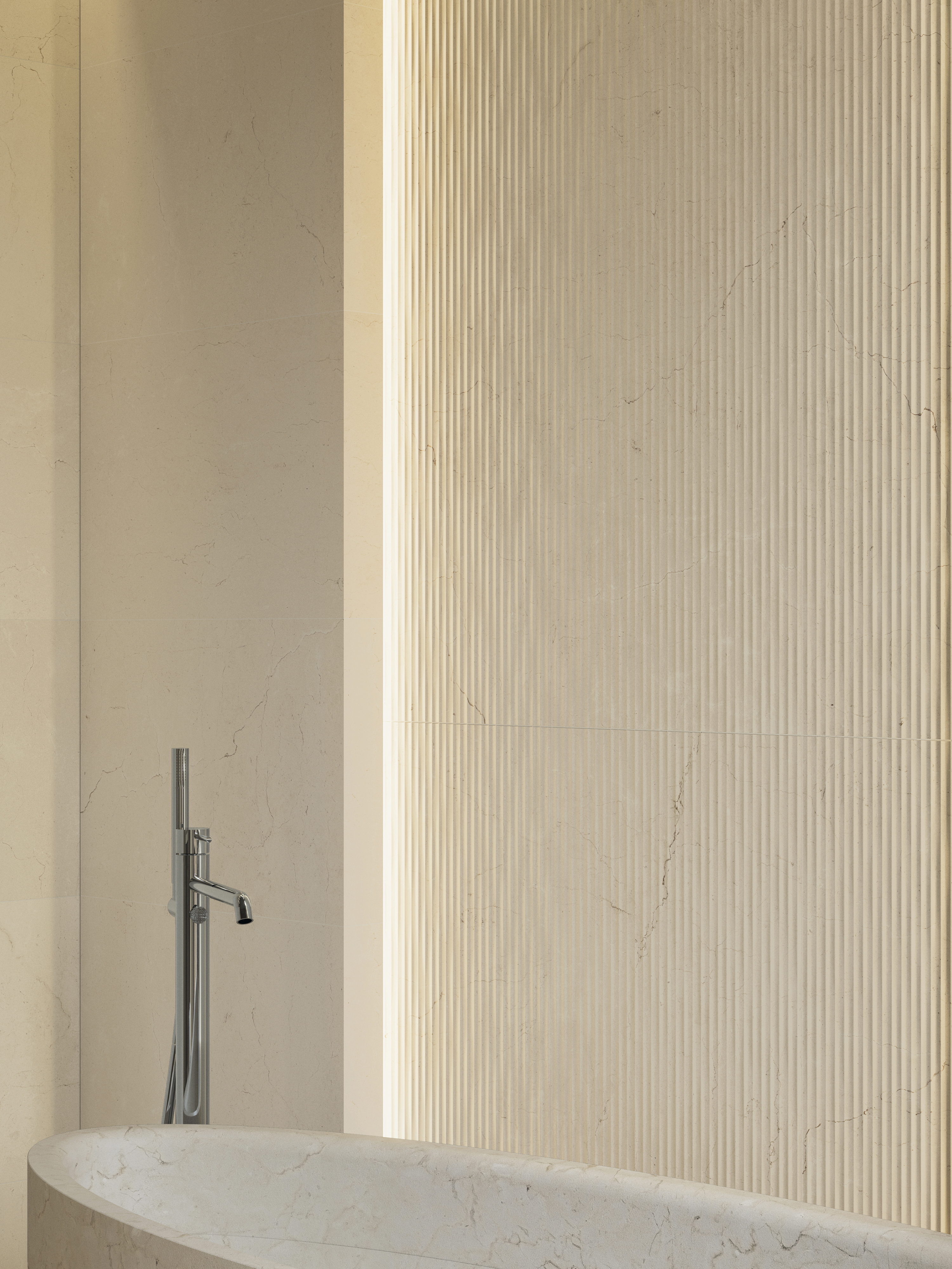 VIA MARMOL CREMA MARFIL керамическая плита 45x120 cm