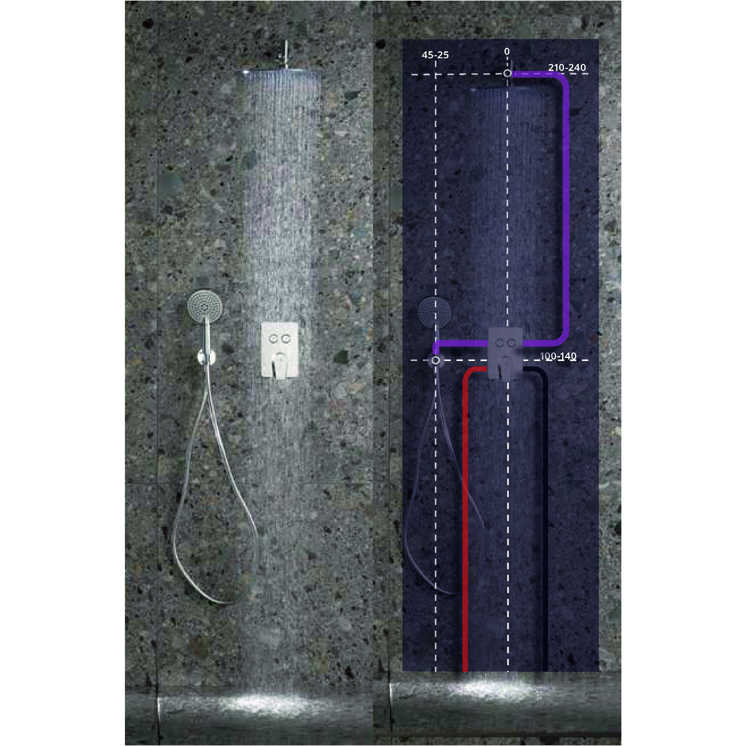 Комплект TOUCH&FEEL RONDO CHROME THERMOSTATIC