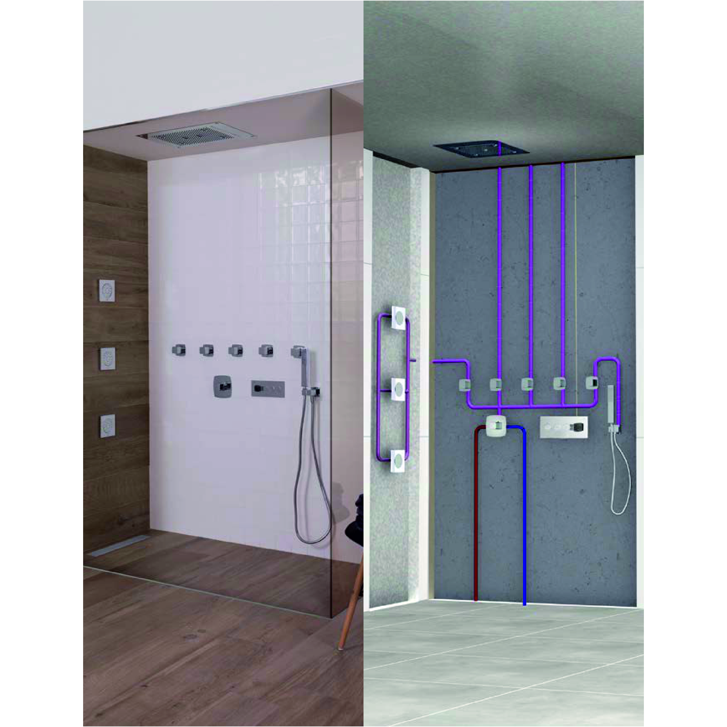 PACK SHOWER SEASONS 52x38 TERMOSTATIC душевой комплект 
