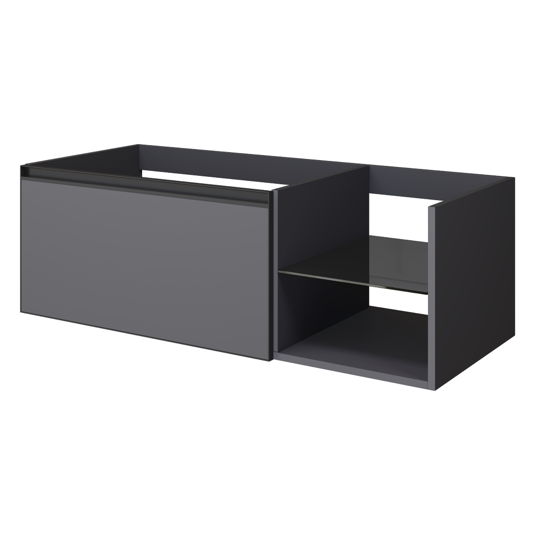 Тумба без раковины BOHEME QUATRO 6 120см (80+40) тумба ANTHRACITE профиль ANTHRACITE