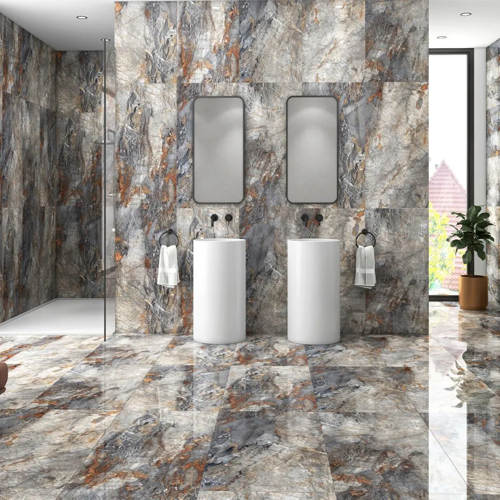 Люкс Эксплоужн Блю Полированный керамогранит 60x120