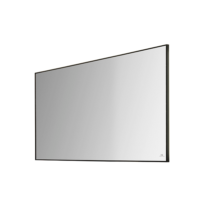 SQUARE зеркало в алюминиевой раме с сенсорным выключателем подсветки и подогрева 100Х60 черное