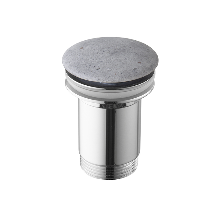 SLENDER донный клапан без перелива с керамической крышкой цвета acero concrete
