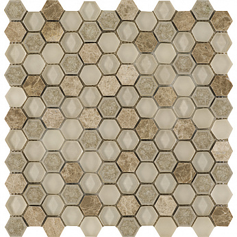 AURA HEXAGON CREAMS мозаика 29х30х0,8 см