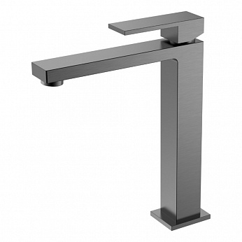 Смеситель для умывальника высокий BOHEME Qubic Matt Gun Metal