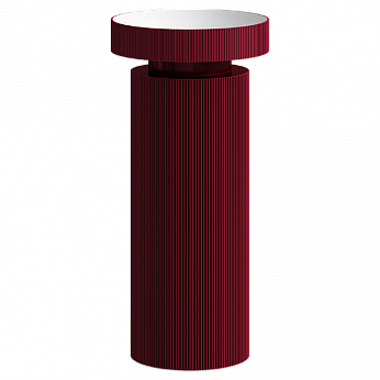 Раковина накл.рифл. SOLE Corian 400*130 Burgundy + Пьедестал для раков.рифл. Corian 300*720 Burgundy