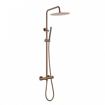 Стойка для душа с термостатом UNO BRUSHED BRONZE без излива