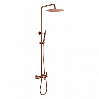 Стойка для душа со смесителем UNO Brushed Bronze