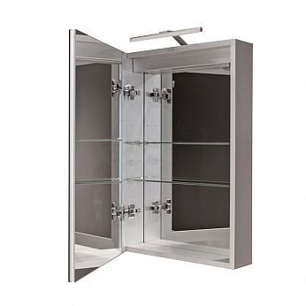 SMART CABINETS шкаф подвесной с одной дверцей и двойным зеркалом с подсветкой 600Х750Х135