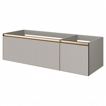 QUATRO 2 140см (100+40) тумба рифл CASHMERE FUGA профиль MATT GOLD