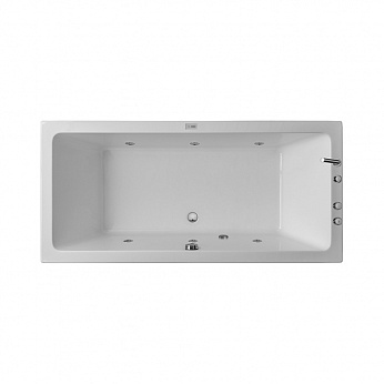 MINIMAL XL ванна со смесителем и гидромассажем, акрил, белый глянец 190х90